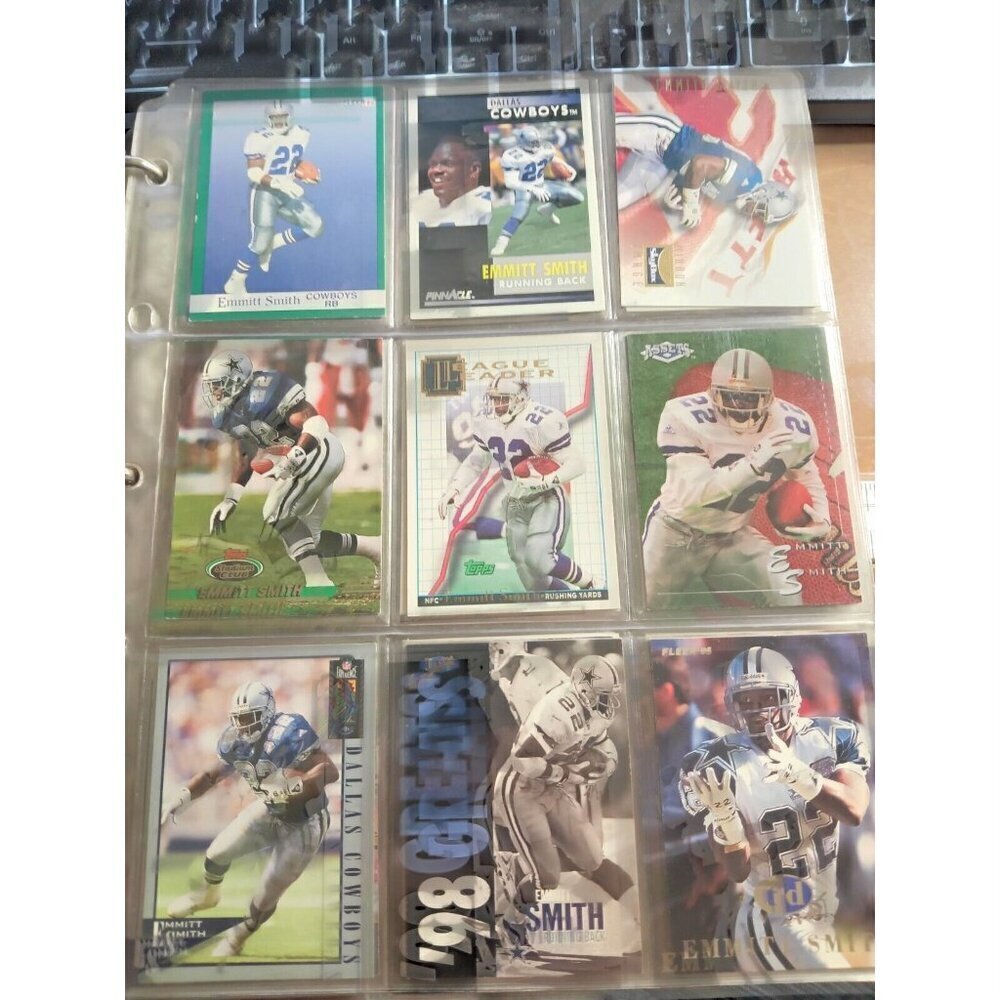 Emmitt Smith  9 card Football Star Lot COWBOYS